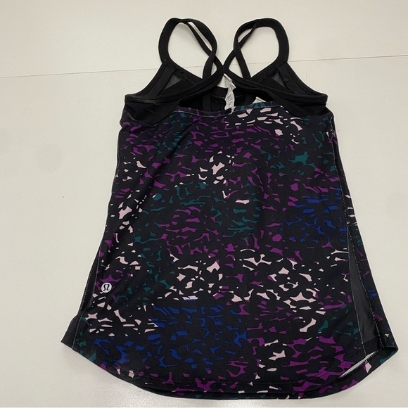 Lululemon workout tank black purple blue size 4 - Picture 3 of 5